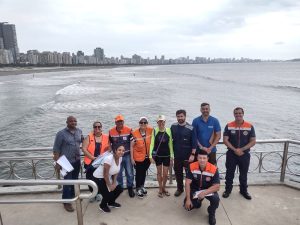 Trabalho de campo com a Defesa Civil Estadual em Santos e São Vicente