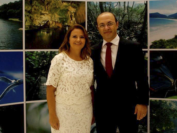 Patrícia Iglecias e o marido Marcio Faga Lemos
