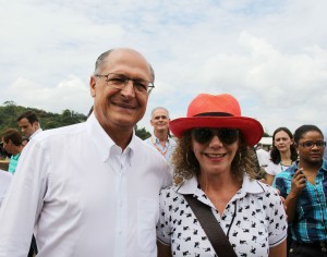 Geraldo Alckmin (Governador do Estado de São Paulo) e Dra Lidia Passos (Diretora Executiva - Fundação Florestal)
